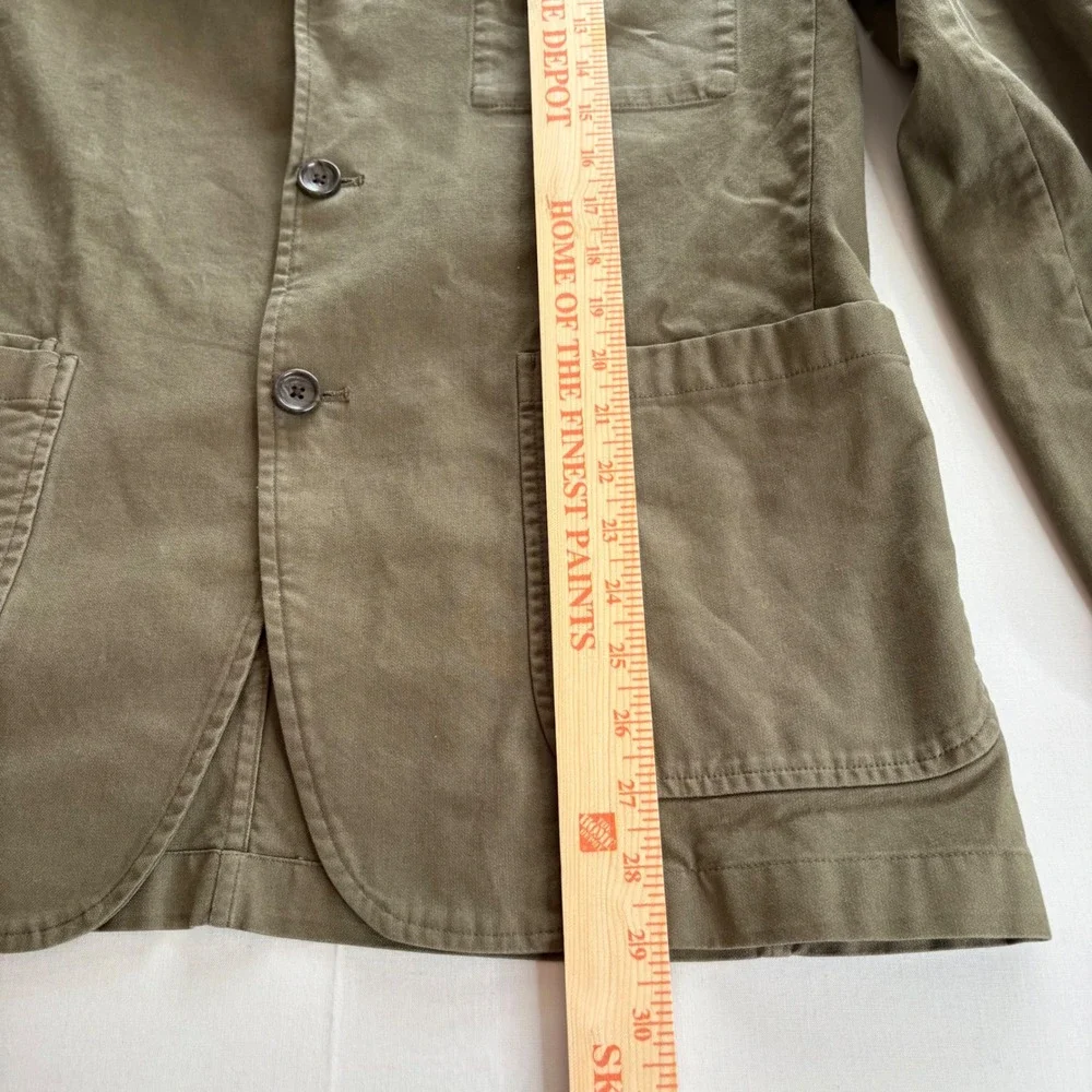 Bonobos Blazer Jacket Mens M Olive Green Patch Pocket Unstructured Chore Jacket